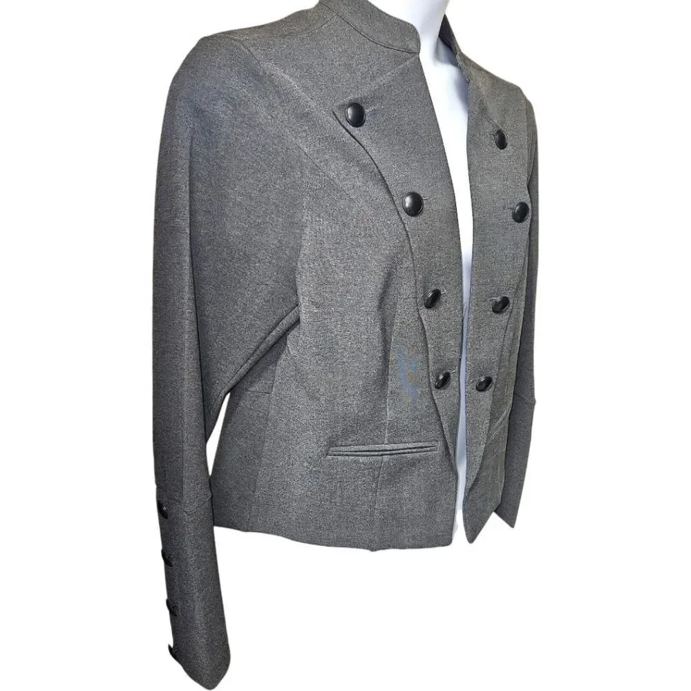 TORRID 2X gray twill fabric open mixed anorak Jacket/Blazer - Picture 5 of 13